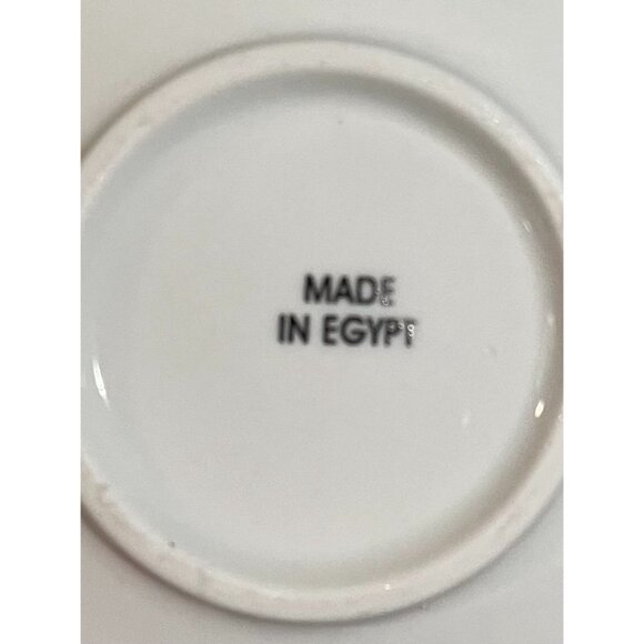 Egyptian Hieroglyphic Tea Cup & Saucer Set Of 3 - Picture 7 of 10